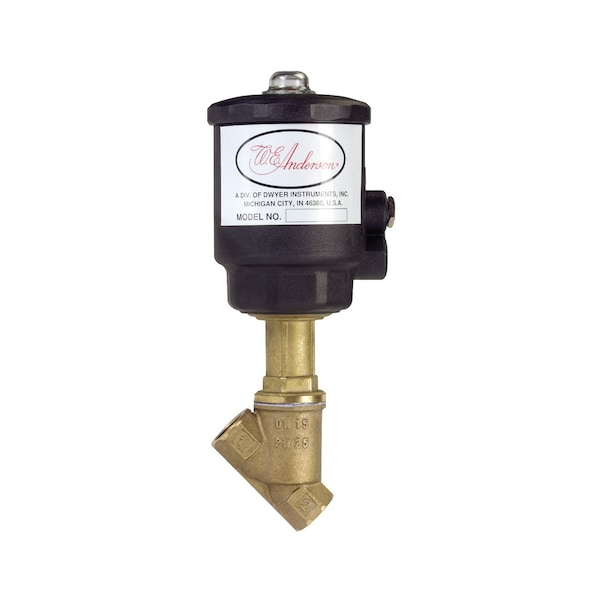Angle seat valve, 3/4" NPT, 1-3/4" actuator dia.
